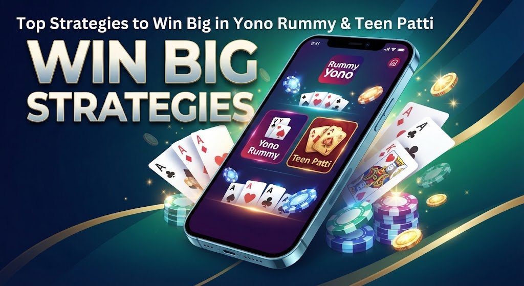 Top strategies to win big in Yono Rummy and Teen Patti game app banner